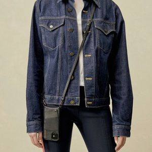 Emma Pebble Leather Crossbody, Black/Pewter